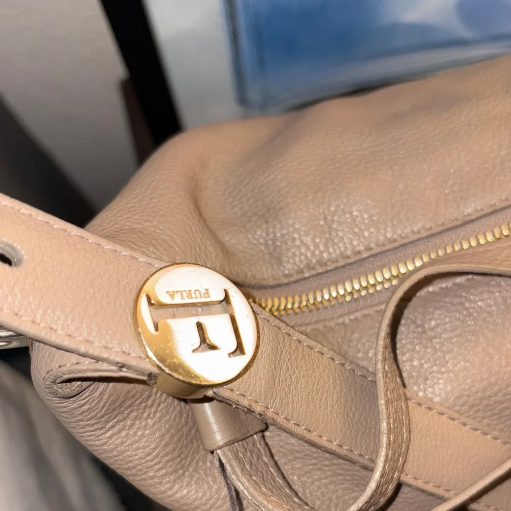 Furla Taupe Leather Hobo Bag - Picture 5 of 13